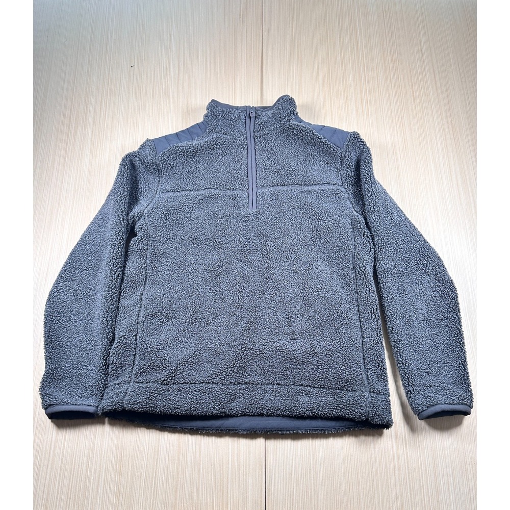 Vineyard Vines Sherpa Jacket Mens Small Blue Outdoor Hiking 1/4 Zip Mock Neck
